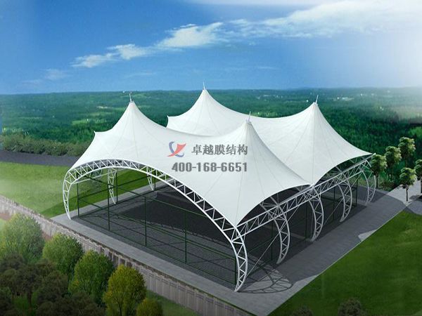 三門峽門球場雨棚網(wǎng)球場膜結構頂棚罩棚設計施工安裝 　　