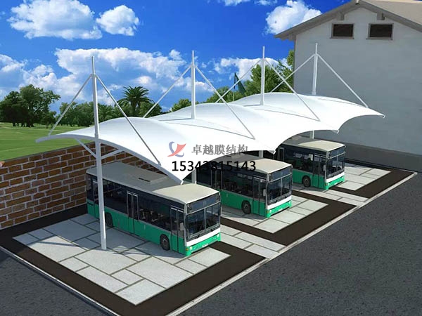 高安膜結(jié)構(gòu)【充電站雨棚】停車棚設計安裝